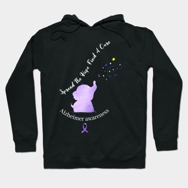 Alzheimer Awareness Spread The Hope Find A Cure Gift Hoodie by thuylinh8